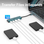 ONTEN UC622 15cm Cable Type-C to 2USB+2Type-C Ports 10Gbps USB Hub Splitter Laptop Phone Adapter