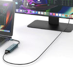 ONTEN UC123+ 15 cm kabel Type-C til HD+3xUSB3.0+USB-C+3.5mm porte USB Hub Adapter med knapper