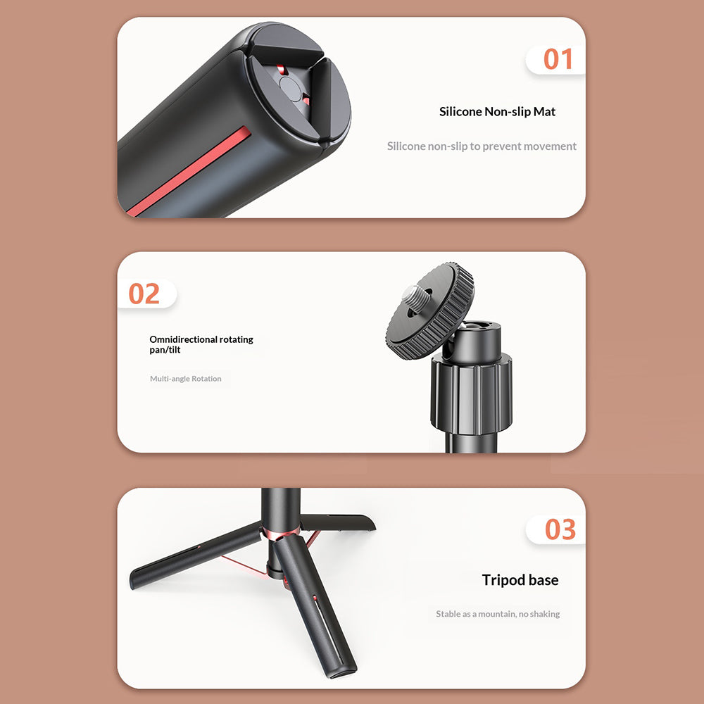 CYKE AB502 Foldable LED Selfie Light Adjustable Color Temperature Portable Photography Fill Lamp
