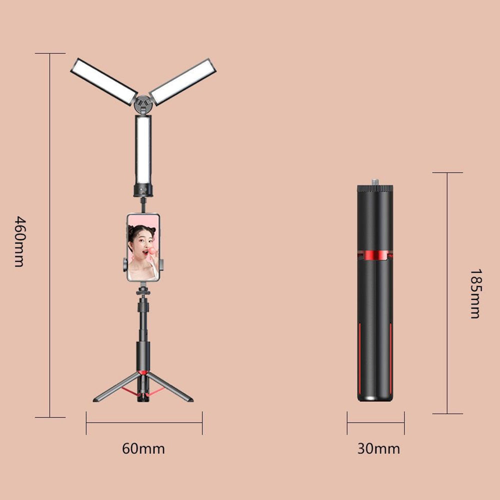 CYKE AB502 Foldable LED Selfie Light Adjustable Color Temperature Portable Photography Fill Lamp