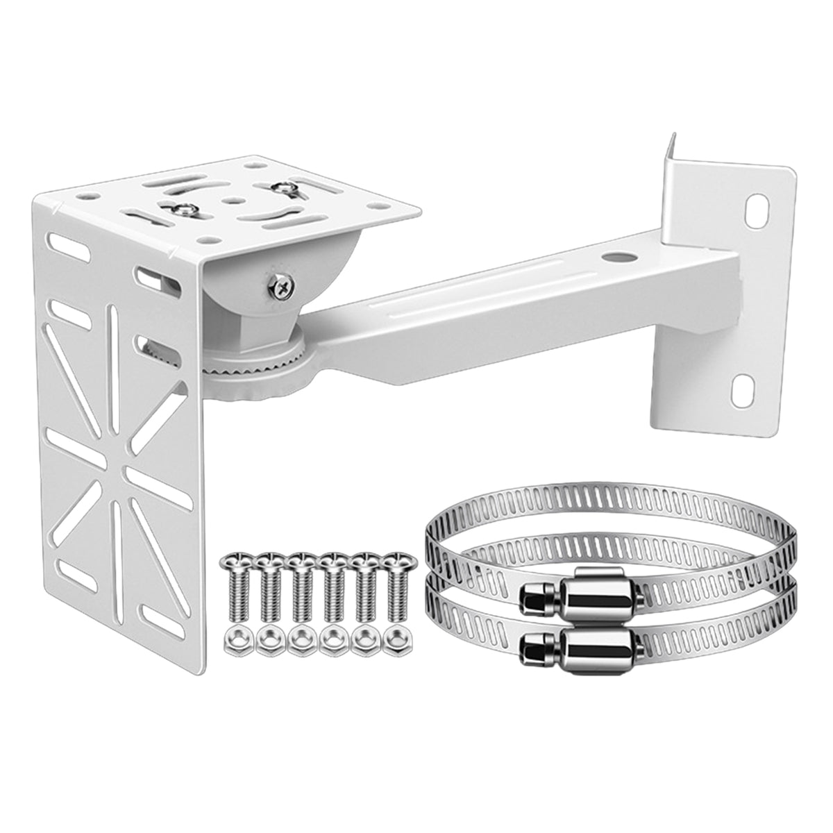 For CCTV Camera Pole Clamp Mount Bracket 360 Degree Rotation Security Camera Holder Stand