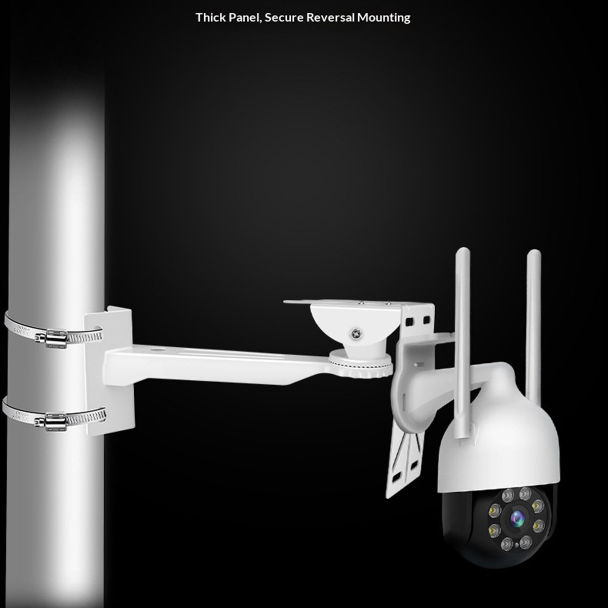 For CCTV Camera Pole Clamp Mount Bracket 360 Degree Rotation Security Camera Holder Stand