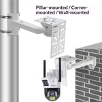 For CCTV Camera Pole Clamp Mount Bracket 360 Degree Rotation Security Camera Holder Stand