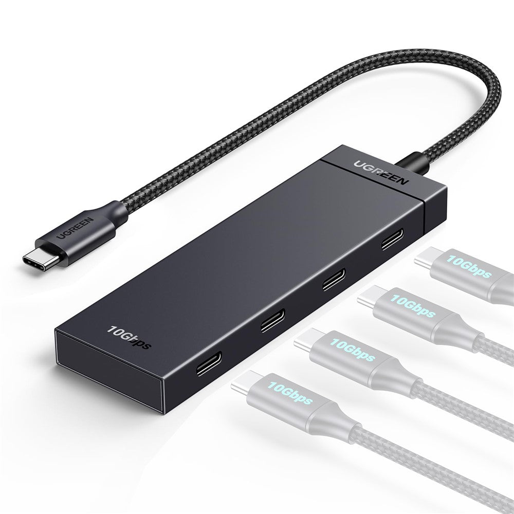 UGREEN 35584 USB C 4 in 1 Hub Adapter 0.3m Type-C to 4 Type-C Docking Station 10Gbps Data Transfer for PC / Laptop / Phone