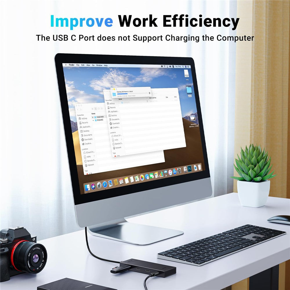 UGREEN 35584 USB C 4 in 1 Hub Adapter 0.3m Type-C to 4 Type-C Docking Station 10Gbps Data Transfer for PC / Laptop / Phone