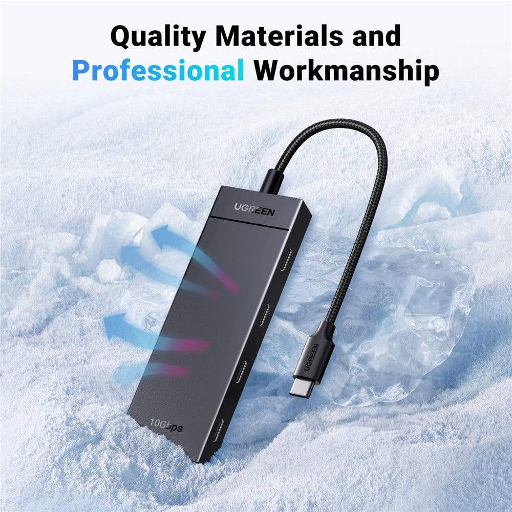 UGREEN 35584 USB C 4 in 1 Hub Adapter 0.3m Type-C to 4 Type-C Docking Station 10Gbps Data Transfer for PC / Laptop / Phone