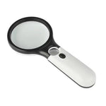 6902AB  3X + 45X Magnification Dual Lens Magnifying Glass with LED Light Handheld Jewelry Inspection Tool