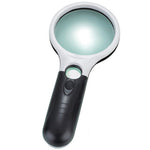 6902AB  3X + 45X Magnification Dual Lens Magnifying Glass with LED Light Handheld Jewelry Inspection Tool