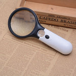6902AB  3X + 45X Magnification Dual Lens Magnifying Glass with LED Light Handheld Jewelry Inspection Tool