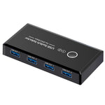 KY03 KVM USB 3.0 Switch Selector 2 Input 4 Output Sharing Splitter for Printer Mouse Keyboard USB Hub Sharing