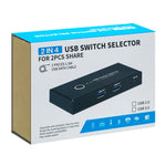 KY03 KVM USB 3.0 Switch Selector 2 Input 4 Output Sharing Splitter for Printer Mouse Keyboard USB Hub Sharing