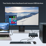 KY03 KVM USB 3.0 Switch Selector 2 Input 4 Output Sharing Splitter for Printer Mouse Keyboard USB Hub Sharing