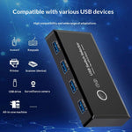 KY03 KVM USB 3.0 Switch Selector 2 Input 4 Output Sharing Splitter for Printer Mouse Keyboard USB Hub Sharing