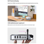 UGREEN CM841-65487 11-i-1 USB-C Hub til Mac Mini M4 / M4 Pro M.2 NVMe SSD Kabinet Dockingstation