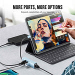 LEMORELE TC43L 4-i-1 USB-C Hub med USB 3.0 + 2 USB 2.0 + RJ45 Gigabit Ethernet-adapter til bærbar computer MacBook