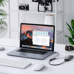 LEMORELE TC53 4 in 1 USB 3.0 Hub Aluminum Alloy 4-Port Expander Adapter for Laptop
