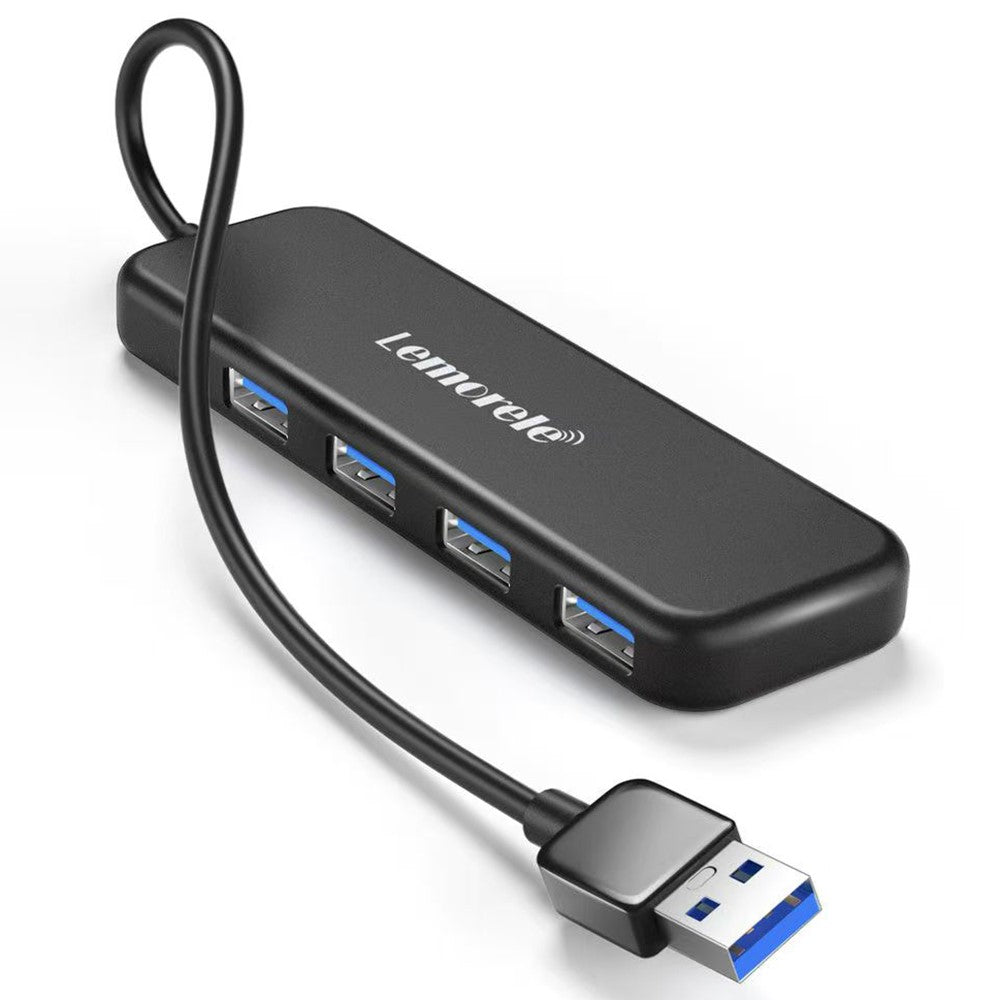 LEMORELE TC55 4-Port USB 3.0 Hub 5Gbps High Speed Multi-Port Splitter Expansion Dock