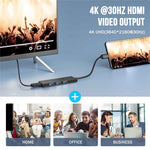 LEMORELE TC22L 5 in 1 USB-C Hub PD 100W Charging 4K / 30Hz HD 3x USB 3.0 Expansion Dock