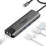 LEMORELE TC44L 6 in 1 USB-C Hub PD 100W Charging 4K / 60Hz HD Ethernet USB 3.0 Multi-port Adapter