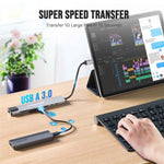 LEMORELE TC19L 8 in 1 USB-C Hub PD 65W Charging 4K HD Gigabit Ethernet Expansion Dock SD / TF Card Reader