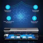 LEMORELE TC39 9 in 1 USB-C Hub Docking Station, RJ-45 Ethernet + 4K HD + Dual USB-C + SD + TF + 3 USB 3.0 + Type-C PD