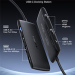 LEMORELE TC510 USB-C 7-i-1 Hub Dobbelt HD 4K 60Hz PD 100W Opladnings-dockingstation til bærbar computer