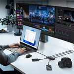 LEMORELE TC510 USB-C 7-i-1 Hub Dobbelt HD 4K 60Hz PD 100W Opladnings-dockingstation til bærbar computer
