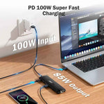 LEMORELE TC96 13-i-1 USB-C Hub Dockingstation Gigabit Ethernet Tredobbelt Skærm 4K HD VGA til Bærbar til Erhverv