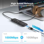 LEMORELE TC96 13-i-1 USB-C Hub Dockingstation Gigabit Ethernet Tredobbelt Skærm 4K HD VGA til Bærbar til Erhverv