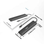 LEMORELE TC96 13-i-1 USB-C Hub Dockingstation Gigabit Ethernet Tredobbelt Skærm 4K HD VGA til Bærbar til Erhverv