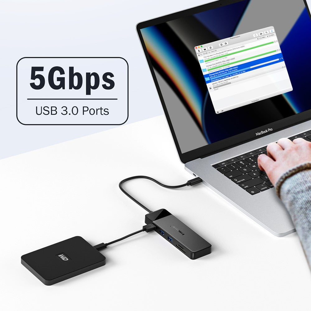 LEMORELE TC94 10-in-1 USB-C Hub Type-C to Dual HD+VGA+USB 3.0x2+USB 2.0+3.5mm Audio+Type-C PD 100W Fast Charging SD TF Card Reader Converter for Laptop