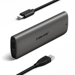 LEMORELE SD1L M.2 NVMe SATA Dual Protocol SSD Enclosure 10Gbps USB3.1 Gen2 Aluminum Alloy Portable Hard Drive Case