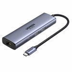 UGREEN CM512-45000 6-i-1 USB-C Hub Dockingstation med PD 100W Hurtigopladning 4K / 60Hz HD-udgang Gigabit Ethernet-adapter