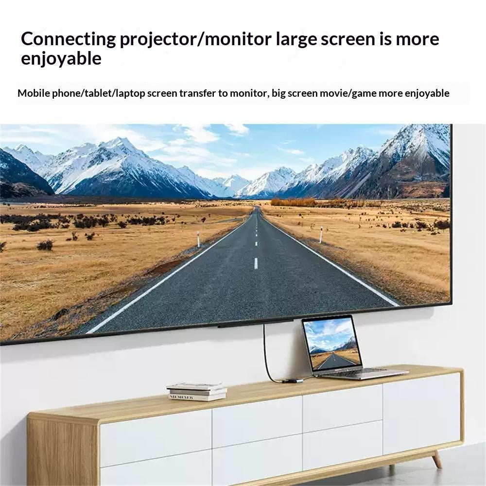 UGREEN 50505 4-i-1-hub USB-C til 4K / 30Hz HD VGA USB 3.0 PD 100W hurtigopladningsadapter