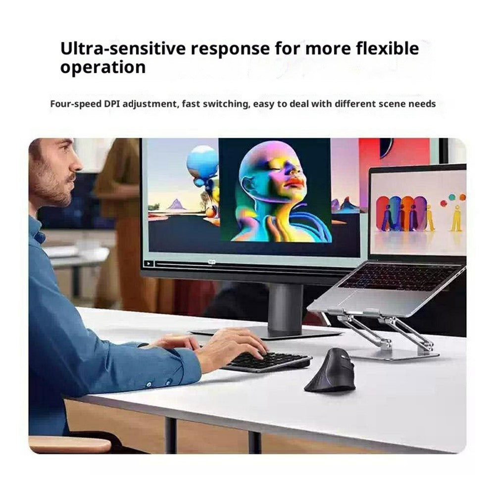 UGREEN MU008 45388 Vertical Ergonomic Mouse Bluetooth-compatible / 2.4G Dual Mode 4000DPI Wireless Mouse
