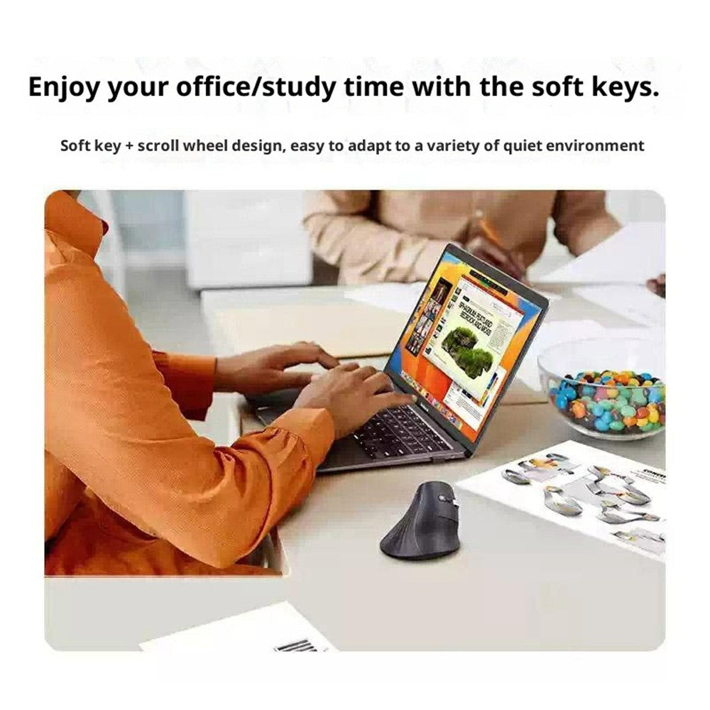 UGREEN MU008 45388 Vertical Ergonomic Mouse Bluetooth-compatible / 2.4G Dual Mode 4000DPI Wireless Mouse