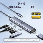 UGREEN CM478-35178 5 in 1 USB-C Hub for MacBook 4K / 60Hz HD PD 100W Fast Charging Multi-Port Adapter