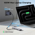 UGREEN U601 95189 5-i-1 USB-C Hub 4K / 60Hz HD PD 100W Hurtig Opladning USB 3.2 Gen2 10Gbps Type-C Dockingstation til MacBook Bærbar Computer