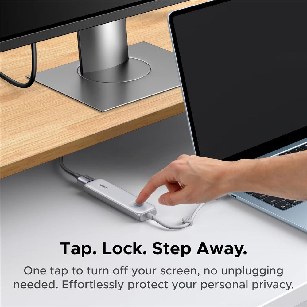 UGREEN U601 95189 5-i-1 USB-C Hub 4K / 60Hz HD PD 100W Hurtig Opladning USB 3.2 Gen2 10Gbps Type-C Dockingstation til MacBook Bærbar Computer