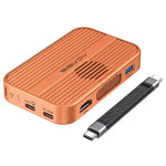 ACASIS EC-1401 10 Gbps Magnetisk M.2 NVMe SSD-kabinet 6-i-1 USB-C Dockingstation med Køleventilator