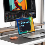 ACASIS EC-1401 10 Gbps Magnetisk M.2 NVMe SSD-kabinet 6-i-1 USB-C Dockingstation med Køleventilator