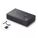 UGREEN CM607 90809 4K 30Hz HD KVM Switch 2 In 1 Out with Desktop Controller for Dual PC Share
