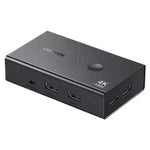 UGREEN CM607 90809 4K 30Hz HD KVM Switch 2 In 1 Out with Desktop Controller for Dual PC Share