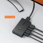 UGREEN CM607 90809 4K 30Hz HD KVM Switch 2 In 1 Out with Desktop Controller for Dual PC Share