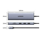 UGREEN 15601 Docking Station 10-in-1 USB-C Hub with HD VGA SD/TF Card Reader PD 100W Fast Charging