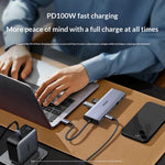 UGREEN 15601 Docking Station 10-in-1 USB-C Hub with HD VGA SD/TF Card Reader PD 100W Fast Charging