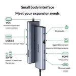 UGREEN 15601 Docking Station 10-in-1 USB-C Hub with HD VGA SD/TF Card Reader PD 100W Fast Charging