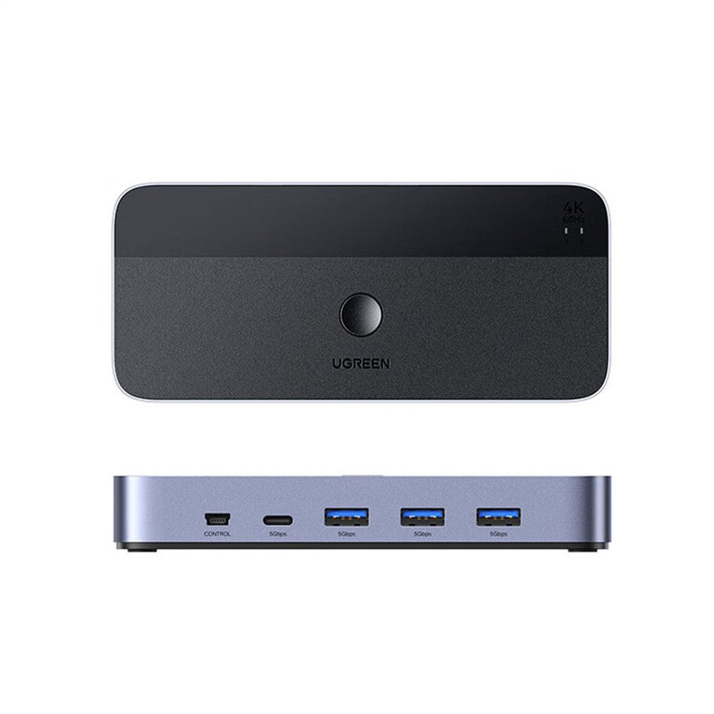 UGREEN 35765 HD KVM Switch 2 in 1 Out 4K 60Hz USB 3.0 Sharing Device for Desktop Controller
