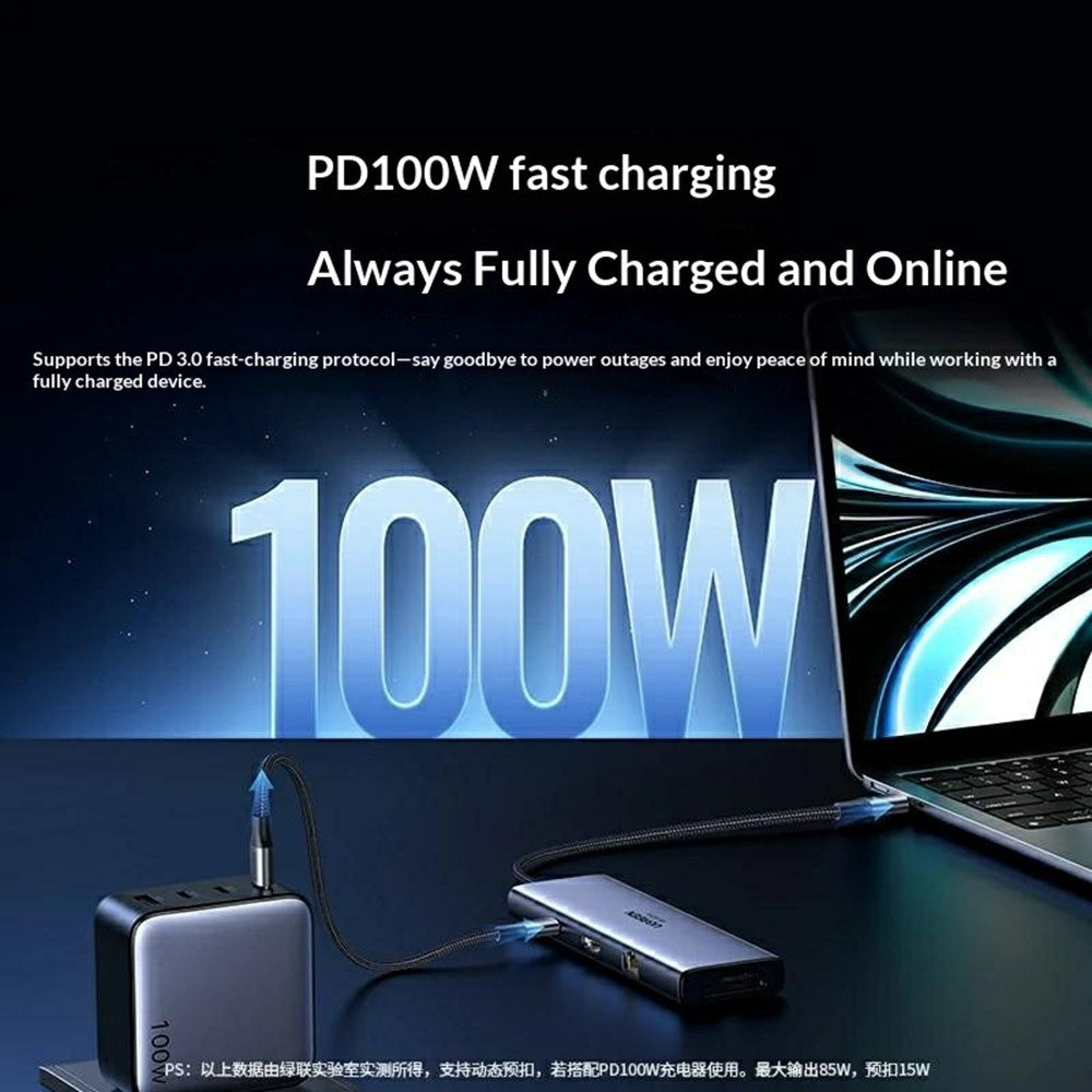 UGREEN 15375 USB-C Hub 9 in 1 Type C Docking Station 4K / 60Hz HD PD 100W Fast Charging for Laptop