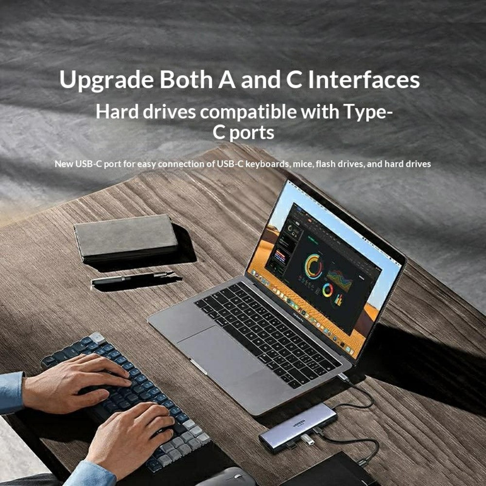 UGREEN 15375 USB-C Hub 9 in 1 Type C Docking Station 4K / 60Hz HD PD 100W Fast Charging for Laptop